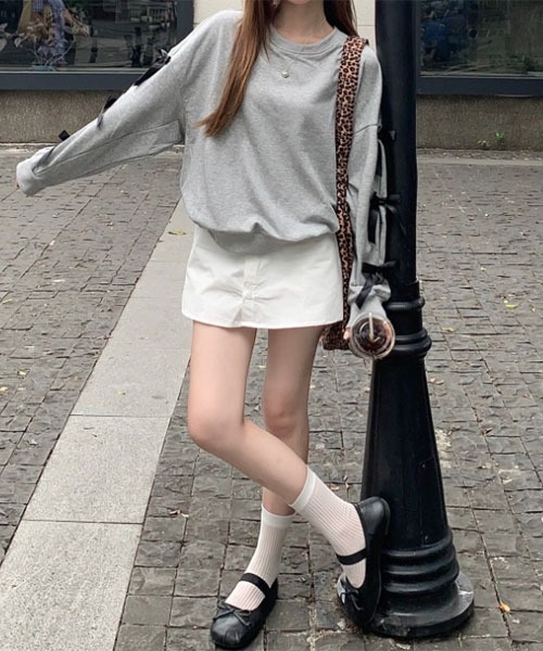 Mayree（メイリー）の「【Mayree】リボンデザイン スウェット トレーナー（スウェット・レディース・ネイビー/グレー・MEDIUM/X-LARGE/LARGE）」の7枚目の写真