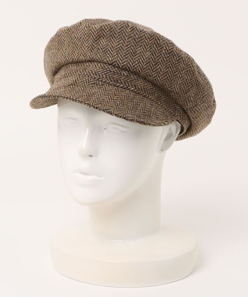 ウールブレンドヘリンボーンキャスケット（キャップ）｜Noen