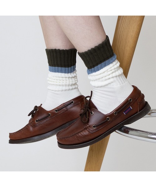 CHICSTOCKS（シックストックス）の「リブパイルソックス（ソックス/靴下・メンズ・チャコールグレー/ネイビー/オフホワイト・SMALL/LARGE）」の2枚目の写真