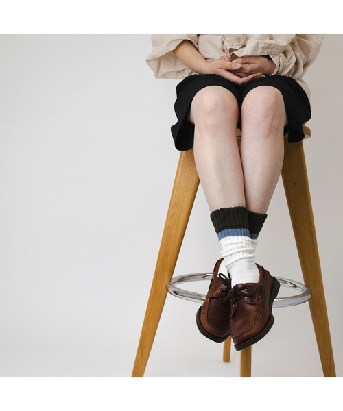 CHICSTOCKS（シックストックス）の「リブパイルソックス（ソックス/靴下・メンズ・チャコールグレー/ネイビー/オフホワイト・SMALL/LARGE）」の5枚目の写真