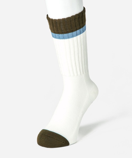 CHICSTOCKS（シックストックス）の「リブパイルソックス（ソックス/靴下・メンズ・チャコールグレー/ネイビー/オフホワイト・SMALL/LARGE）」の11枚目の写真