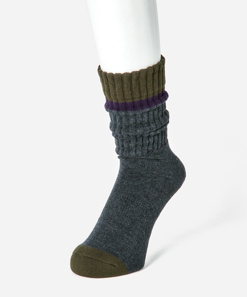 CHICSTOCKS（シックストックス）の「リブパイルソックス（ソックス/靴下・メンズ・チャコールグレー/ネイビー/オフホワイト・SMALL/LARGE）」の14枚目の写真