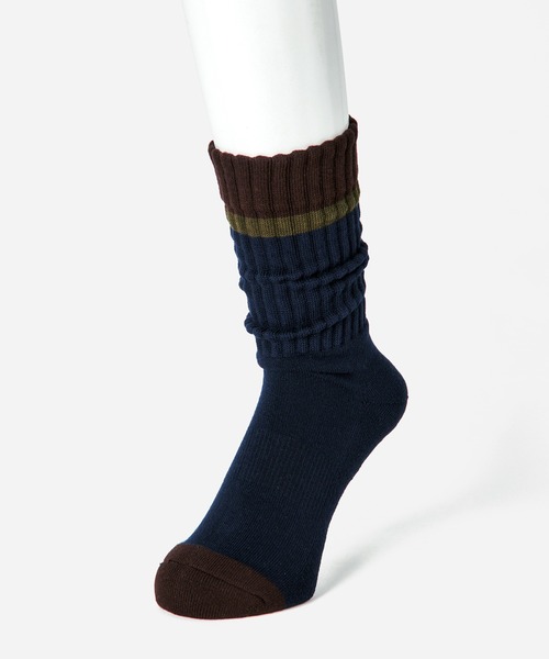 CHICSTOCKS（シックストックス）の「リブパイルソックス（ソックス/靴下・メンズ・チャコールグレー/ネイビー/オフホワイト・SMALL/LARGE）」の16枚目の写真