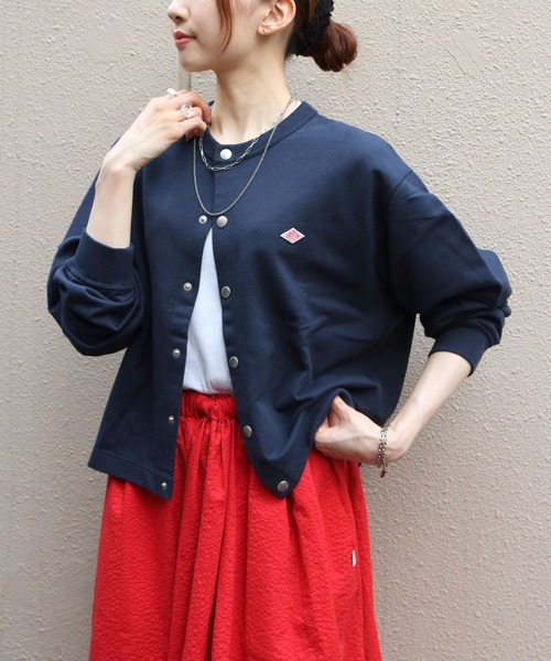 DANTON/ダントン ドットボタンクルーネックカーディガン DOT BUTTON