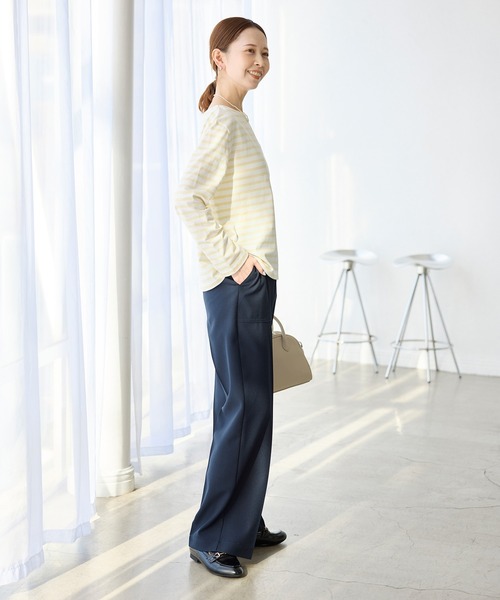 ROPE' PICNIC（ロペピクニック）の「刺繍入りボーダーカットトップス（Tシャツ/カットソー・レディース・ネイビー/クリーム/ピンク系その他2・38）」の22枚目の写真