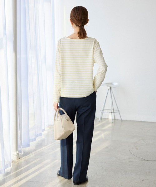 ROPE' PICNIC（ロペピクニック）の「刺繍入りボーダーカットトップス（Tシャツ/カットソー・レディース・ネイビー/クリーム/ピンク系その他2・38）」の21枚目の写真