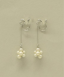 ◆金属アレルギー対応◆◆made in japan◆【痛くない】【落ちにくい】【ストレスフリーな着け心地】バブルパールスウィング　ループフィットイヤリング