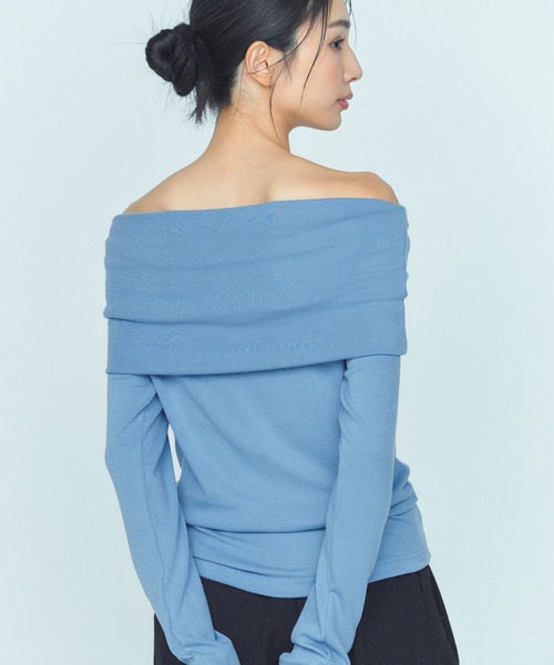 BLUE×PALANG(ブルーパラン)の「OFF SHOULDER KNIT(Tシャツ/カットソー・レディース・ダークブルー/ネイビー・M/S)」の10枚目の写真