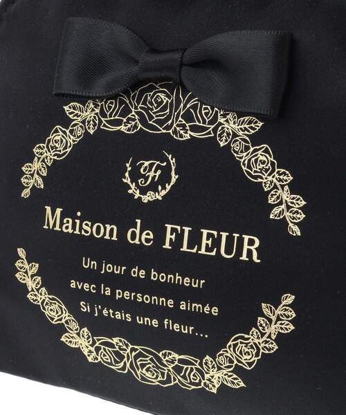 Maison de FLEUR(メゾンドフルール)の「サテンリボンラウンドポーチ(ポーチ・レディース・ライトピンク/ライラック/ブラック/アイボリー・FREE)」の10枚目の写真