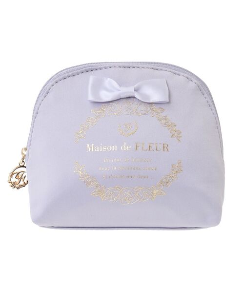 Maison de FLEUR(メゾンドフルール)の「サテンリボンラウンドポーチ(ポーチ・レディース・ライトピンク/ライラック/ブラック/アイボリー・FREE)」の7枚目の写真