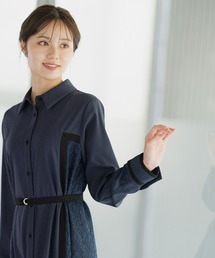 Andemiu | サイドレースキリカエシャツワンピース291769(シャツワンピース)