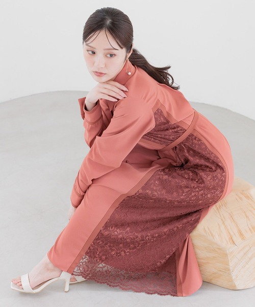 セール】【2025AW新色登場/選べる着丈】サイドレースキリカエシャツ