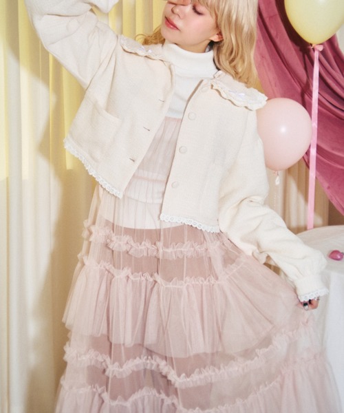 セール】【クティールとレトロ】セットアップ着用可 ツイードリボン