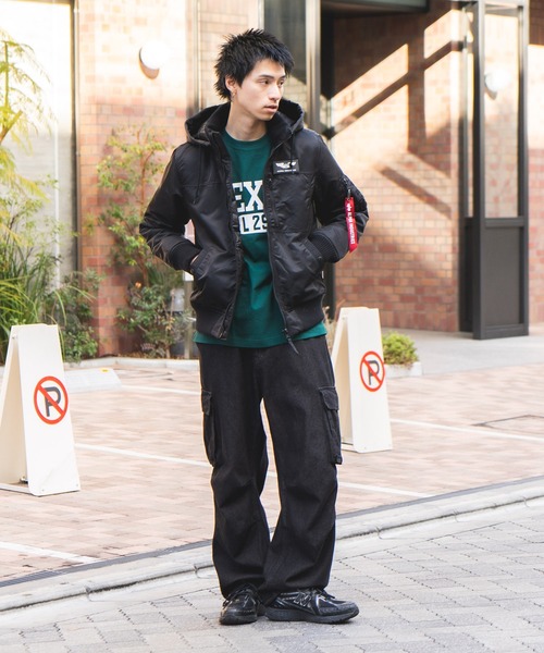 セール中‼️ALPHA INDUSTRIES フーデッドリブ ジャケット セール】【ALPHA INDUSTRIES/アルファインダストリーズ】フード