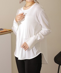 long cuff lib cut pullover /ロングカフス テレコ リブ カット プルオーバー