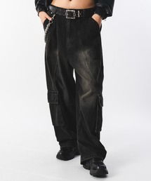 SHORT ROUND（ショートラウンド）の「SHORT ROUND/スウィッチングデニムカーゴパンツ（デニムパンツ）」