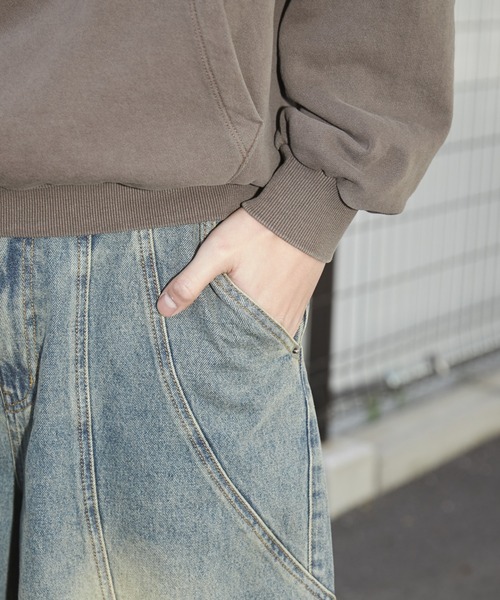 SHORT ROUND（ショートラウンド）の「SHORT ROUND/スウィッチングデニムカーゴパンツ（デニムパンツ・メンズ・スカイブルー/ブラック系3・MEDIUM/LARGE）」の17枚目の写真