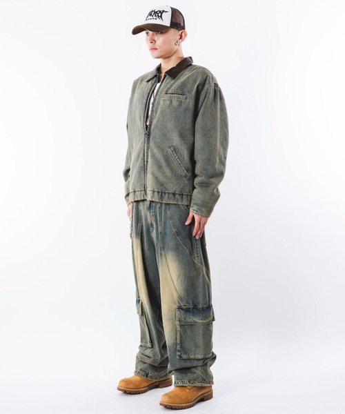 SHORT ROUND(ショートラウンド)の「SHORT ROUND/スウィッチングデニムカーゴパンツ(デニムパンツ・メンズ・ブラック系3/スカイブルー・LARGE/MEDIUM)」の22枚目の写真