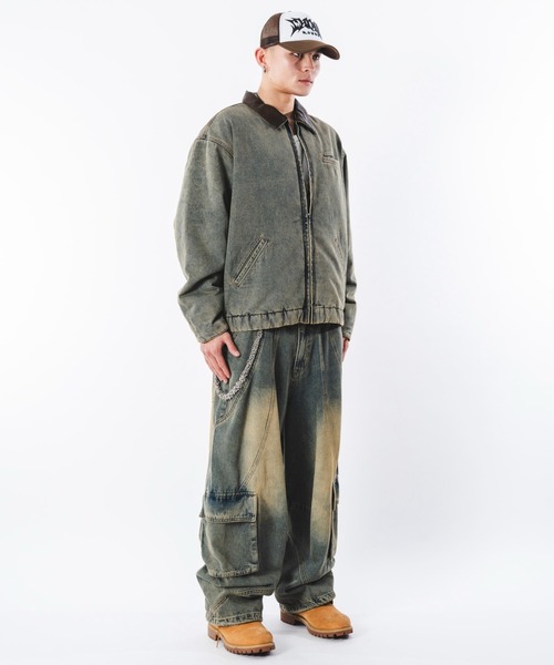 SHORT ROUND(ショートラウンド)の「SHORT ROUND/スウィッチングデニムカーゴパンツ(デニムパンツ・メンズ・ブラック系3/スカイブルー・LARGE/MEDIUM)」の20枚目の写真