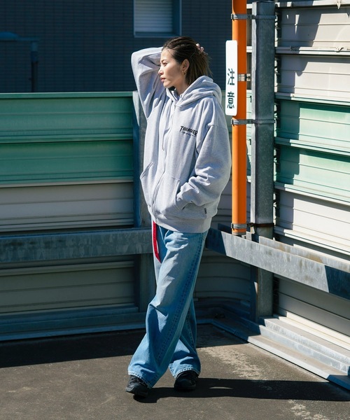 ショッパー 62 / ペイズリー ネイビー セール】HOMETOWN emb Full Zip HOODIE SWEAT PARKA