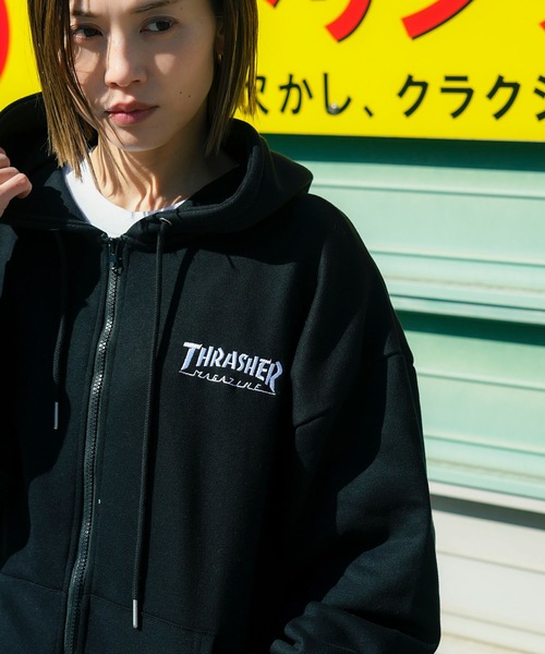 セール】HOMETOWN emb Full Zip HOODIE SWEAT PARKA