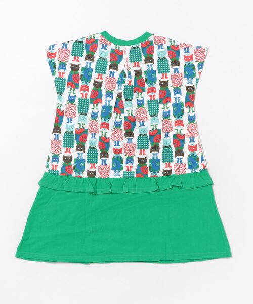 RAGMART(ラグマート)の「アートプリントフレンチスリーブワンピース(ワンピース・キッズ・グリーン/イエロー・120cm/100cm/110cm/130cm)」の3枚目の写真