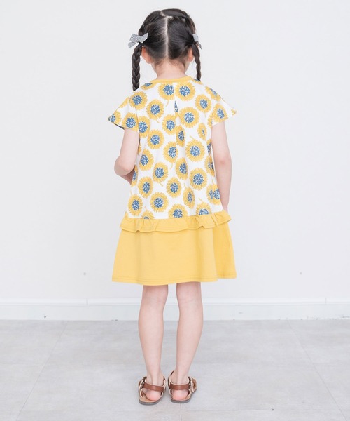 RAGMART(ラグマート)の「アートプリントフレンチスリーブワンピース(ワンピース・キッズ・グリーン/イエロー・120cm/100cm/110cm/130cm)」の9枚目の写真
