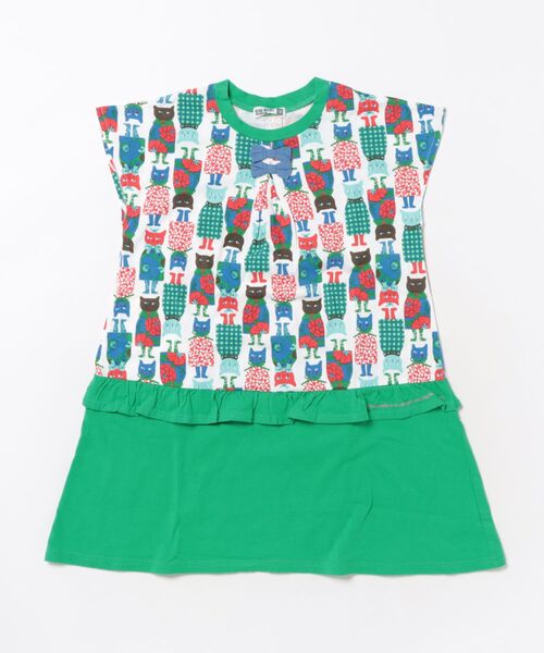 RAGMART(ラグマート)の「アートプリントフレンチスリーブワンピース(ワンピース・キッズ・グリーン/イエロー・120cm/100cm/110cm/130cm)」の12枚目の写真