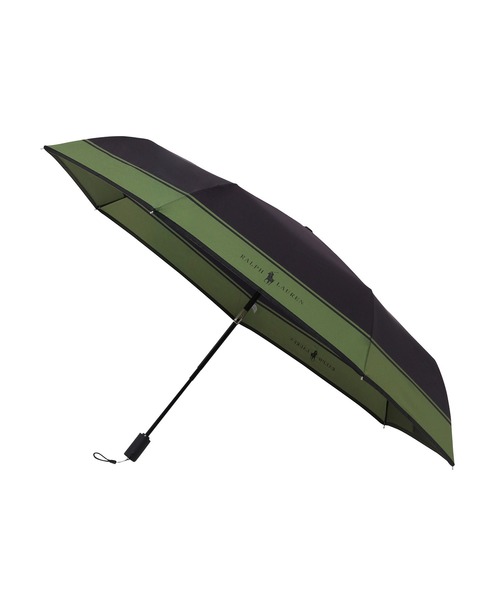★新品★ポロラルフローレン　メンズ　折りたたみ傘　ワンタッチ自動開閉　グレー 遮光 晴雨兼用 自動開閉折りたたみ日傘 軽量 'ワンポイント