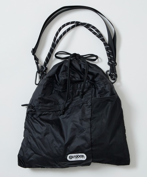 OUTDOOR PRODUCTS（アウトドアプロダクツ）の「OUTDOOR PRODUCTS/アウトドアプロダクツ 別注リップストップバッグ(限定展開)（トートバッグ・メンズ・ブラック/グレー/オリーブ・FREE）」の4枚目の写真