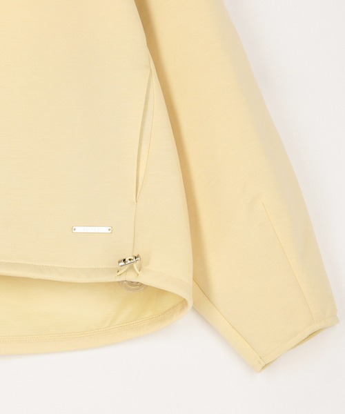 NICOLE white（ニコルホワイト）の「パイピングフルZIPパーカー／ダンボールポンチ（パーカー・レディース・イエロー/オフホワイト/ブラック/ベージュ・FREE）」の12枚目の写真