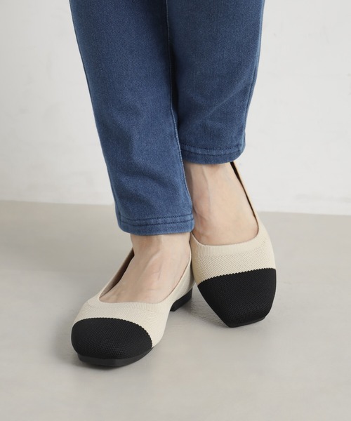 FOUND GOOD(ファウンドグッド)の「ヤワラカルイニットパンプスS(その他シューズ・レディース・グレー系/アイボリー/ブラック/ブラウン系・M/S/XL/L)」の4枚目の写真