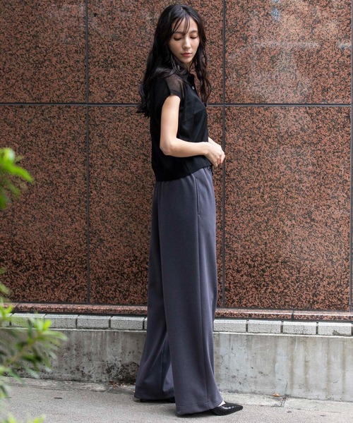 Munich(ミューニック)の「【吸湿性】【通気性】【抗菌性】シアーニットポロプルオーバー(ニット/セーター・レディース・ブルー/ブラック/レッド/ホワイト・FREE)」の15枚目の写真