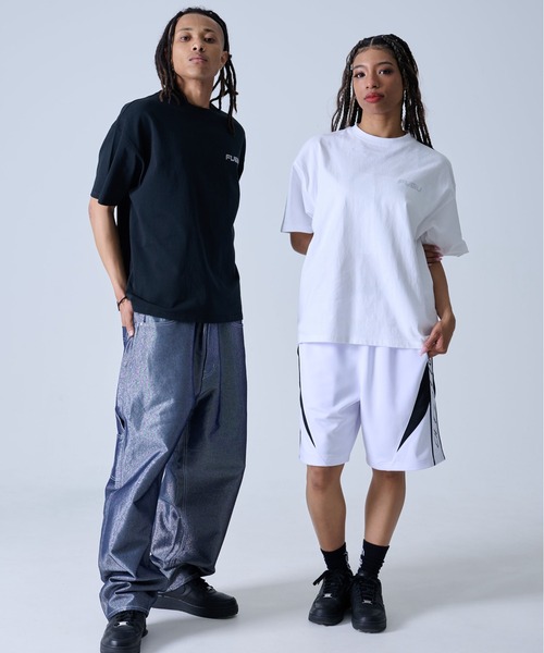 入手困難 即納 送料込 フブ FUBU ハーフパンツ ジャージ セール】FUBU フブ ブランド ロゴ ワッペン 刺繍 アメカジ 軽量