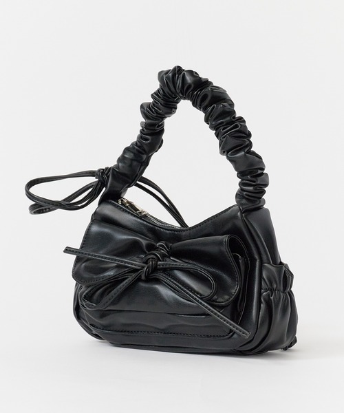 ⭐️未使用⭐️ ソメスサドル　優佳良織　ハンドバッグ　コラボバッグ　レザー　黒 セール】レザー調ワンハンドルハンドバッグ（ショルダーバッグ）｜Lace