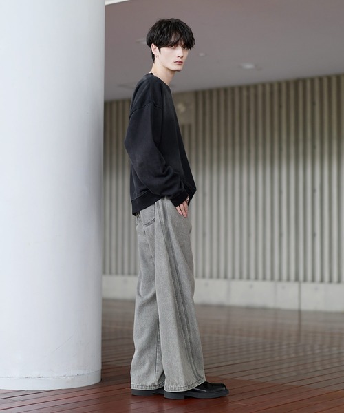 ASTRONOMY(アストロノミー)の「ピグメント加工ヘビーウェイトクルースウェット(スウェット・メンズ・ブラック系/ブラック系3/ブラック系2/グレー系/ワイン系/ワイン/ブラック/アイボリー/ブラック系4/杢グレー/ブラック系1・S/M/L/XL)」の19枚目の写真