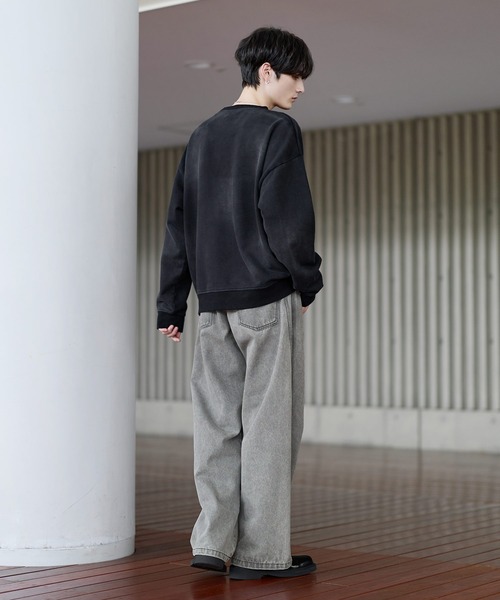 ASTRONOMY(アストロノミー)の「ピグメント加工ヘビーウェイトクルースウェット(スウェット・メンズ・ブラック系/ブラック系3/ブラック系2/グレー系/ワイン系/ワイン/ブラック/アイボリー/ブラック系4/杢グレー/ブラック系1・S/M/L/XL)」の20枚目の写真