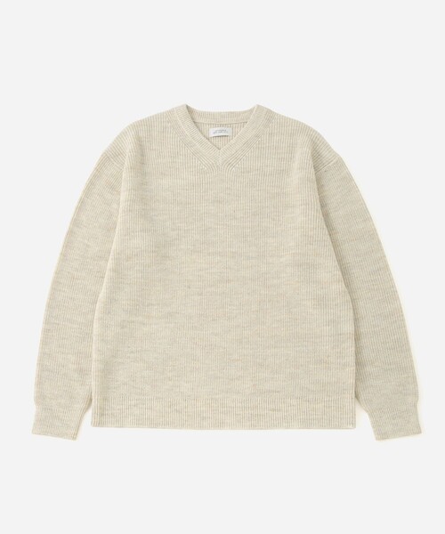 Saturdays NYC（サタデーズ ニューヨークシティ ）の「Charles V-neck Sweater（ニット/セーター・メンズ・ブラック/オフホワイト・L/M/S）」の13枚目の写真