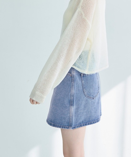 coca(coca)(コカ)の「ボタンデニムミニスカート(デニムスカート・レディース・ブルー・L/S/M)」の10枚目の写真