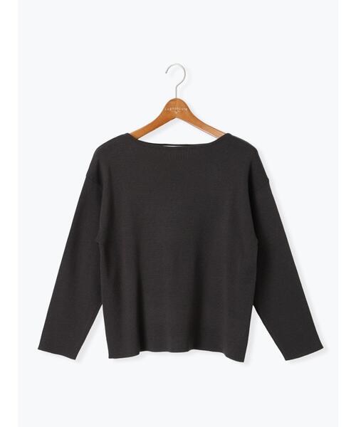 Lugnoncure（ルノンキュール）の「ミラノリブボートネックニット（ニット/セーター・レディース・ミント/サックスブルー/チャコールグレー/イエロー・F）」の13枚目の写真