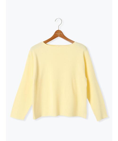 Lugnoncure（ルノンキュール）の「ミラノリブボートネックニット（ニット/セーター・レディース・ミント/サックスブルー/チャコールグレー/イエロー・F）」の14枚目の写真