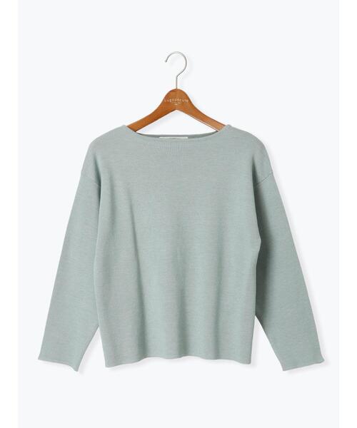 Lugnoncure（ルノンキュール）の「ミラノリブボートネックニット（ニット/セーター・レディース・ミント/サックスブルー/チャコールグレー/イエロー・F）」の15枚目の写真