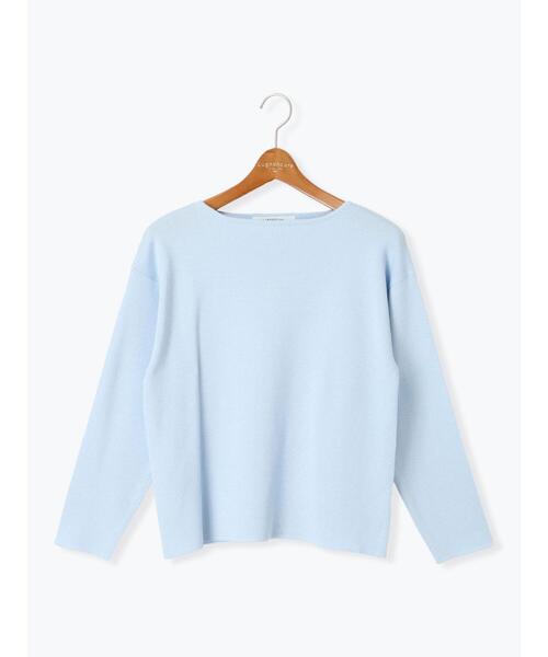 Lugnoncure（ルノンキュール）の「ミラノリブボートネックニット（ニット/セーター・レディース・ミント/サックスブルー/チャコールグレー/イエロー・F）」の6枚目の写真