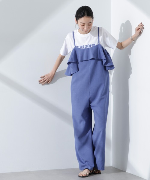 オフショルダー フリルフロント オールインワンパンツ3042909 オフショルダー フリルフロント オールインワンパンツ3042909
