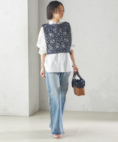 Heriter（エリテ）の「【SHIPS別注】Heriter:バテンパーツ ベスト（ベスト・レディース・ネイビー・ONE SIZE）」の9枚目の写真