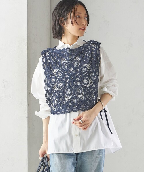 Heriter（エリテ）の「【SHIPS別注】Heriter:バテンパーツ ベスト（ベスト・レディース・ネイビー・ONE SIZE）」の17枚目の写真