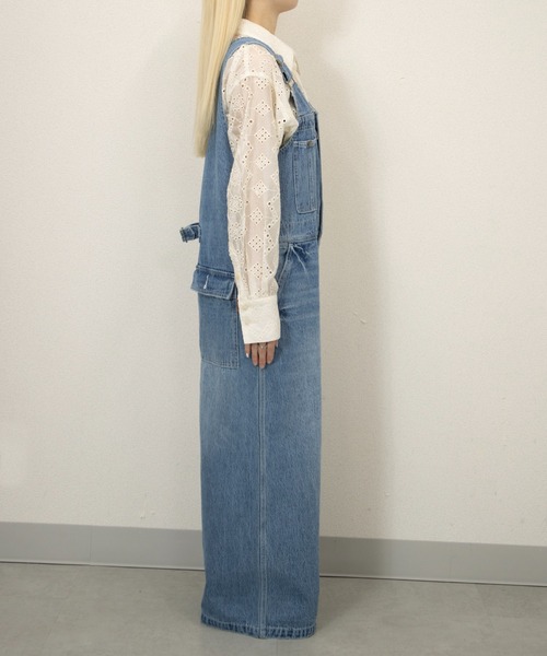 ★極美品★【UNIVERSAL OVERALL】別注デニムオーバーオール UNIVERSAL OVERALL ユニバーサルオーバーオール DENIM デニム