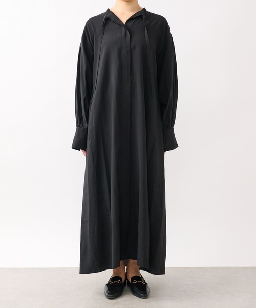 un dix cors（アンディコール）の「《デコルテスッキリ見え》タイデザインシャツワンピース（シャツワンピース・レディース・ブラック/ブルー/ベージュ・FREE/S）」の19枚目の写真