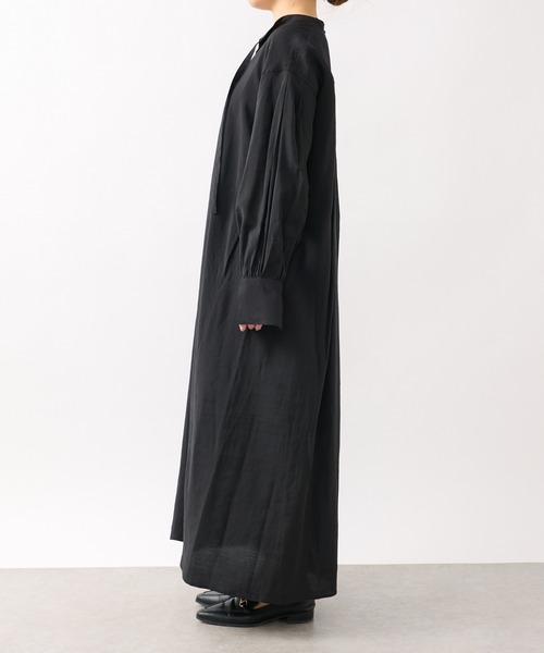 un dix cors（アンディコール）の「《デコルテスッキリ見え》タイデザインシャツワンピース（シャツワンピース・レディース・ブラック/ブルー/ベージュ・FREE/S）」の18枚目の写真