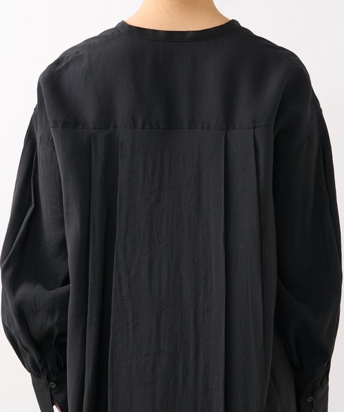 un dix cors（アンディコール）の「《デコルテスッキリ見え》タイデザインシャツワンピース（シャツワンピース・レディース・ブラック/ブルー/ベージュ・FREE/S）」の15枚目の写真